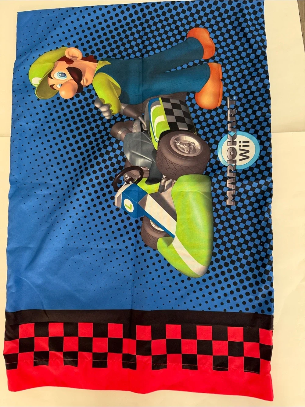 Mario & Luigi MarioKart 3 Piece Twin Sheet Set  - flat, fitted and pillowcase